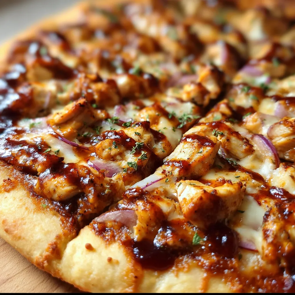 Ultimate BBQ Chicken Pizza with Tangy Sauce and Crispy Crust - secondary view